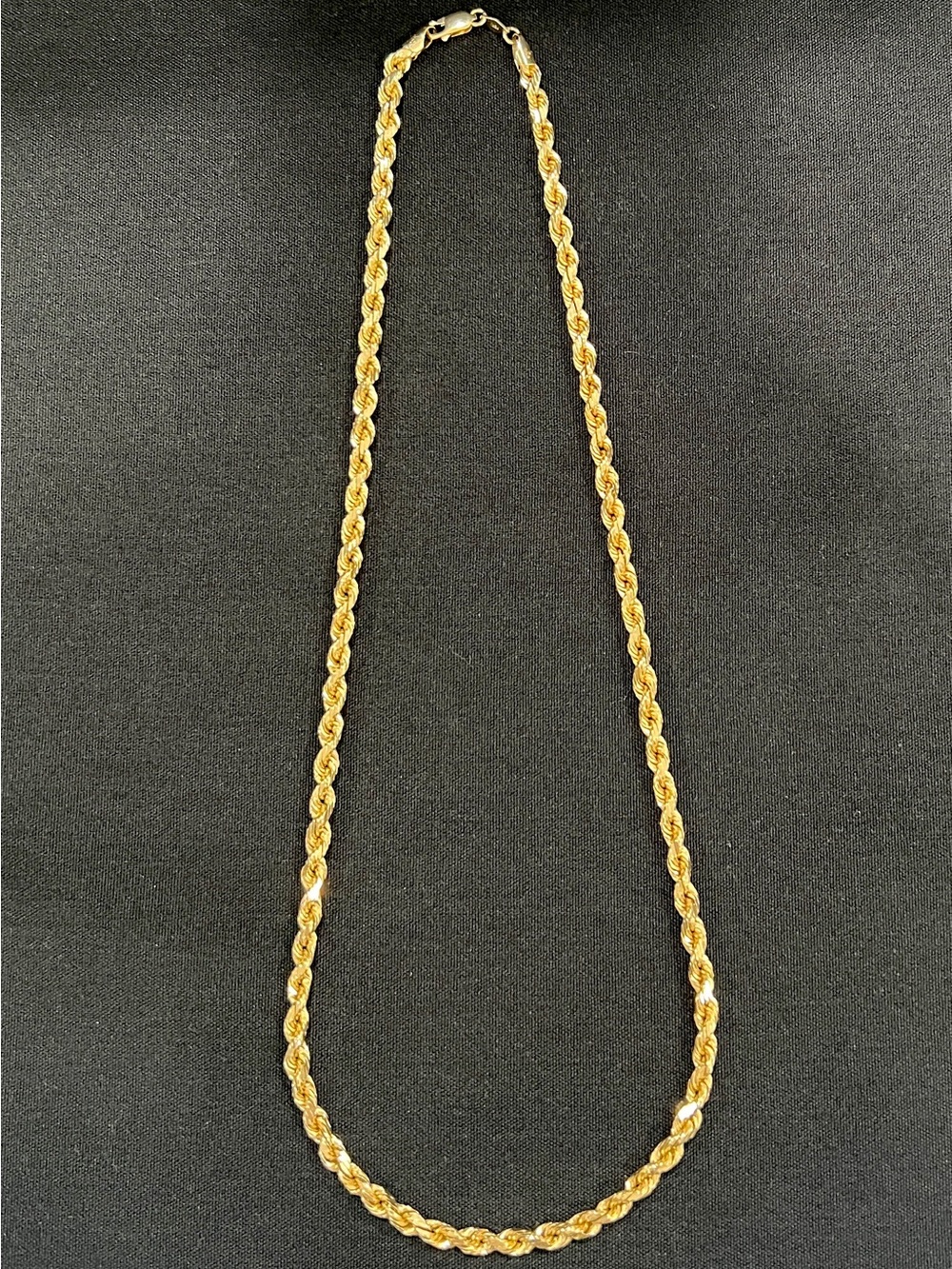 14K Gold 22in 5mm 12g Diamond Cut Rope Necklace Women/Men - Picture 5 of 10